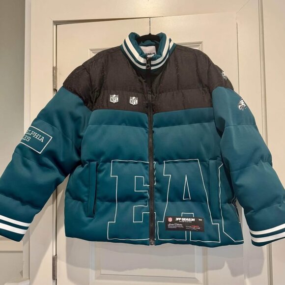 Unisex Midnight Green Philadelphia Eagles Off Season x NFL Team Puffer Jacket - Picture 1 of 9